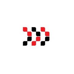 Race flag icon template illustration design