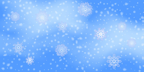 Snowflakes, snowfall.