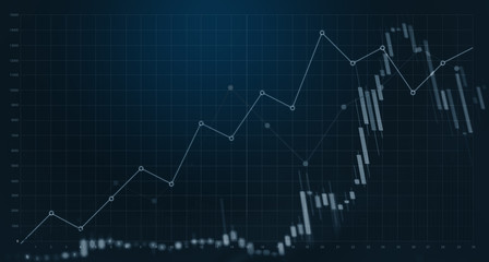 Naklejka premium Increasing financial graphs