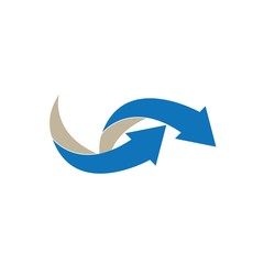 Fototapeta premium arrow logo icon vector template