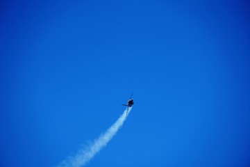 air fighter in clear blue sky