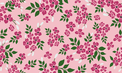 Artwork of pink flower, wallpaper of floral pattern background.