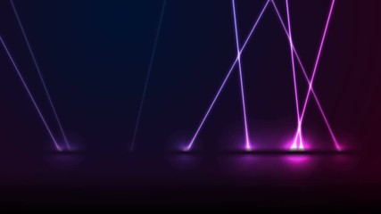 Blue and purple neon laser lines futuristic motion design. Abstract rays technology glowing retro background. Video animation Ultra HD 4K 3840x2160 - Powered by Adobe