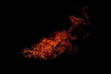fire on black background