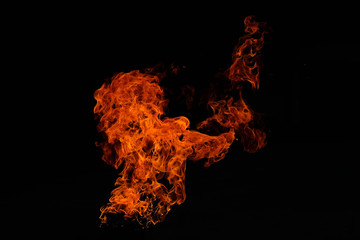 fire on black background