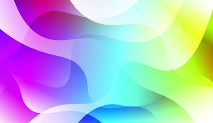 Template Abstract Background With Curves Lines. For Cover Page, Landing Page, Banner. Vector Illustration with Color Gradient.