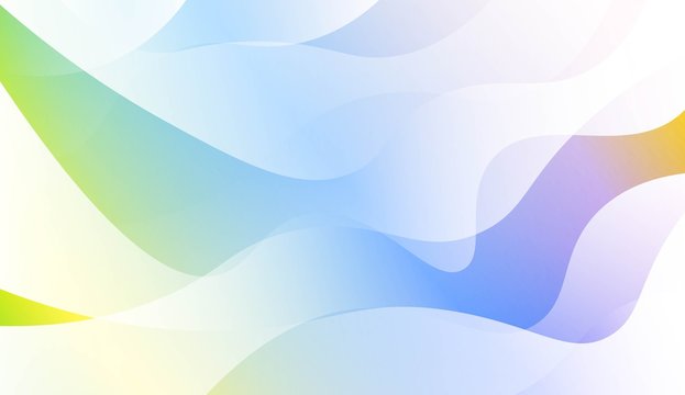 Template Abstract Background With Curves Lines, Wave Shape. For Business Presentation Wallpaper, Flyer, Cover. Vector Illustration with Color Gradient.