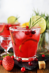 Cranberry cocktail with vodka
