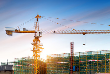 Dusk building site