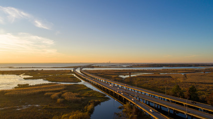 bridge at sunset