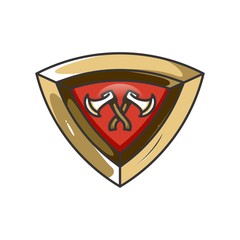 shield gaming mascot ax design vector