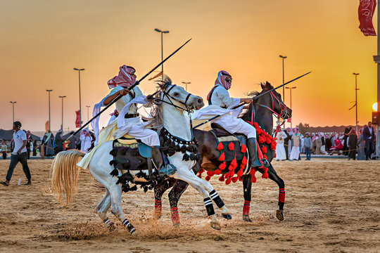 Desert  safari camel ride festival in Abqaiq Dammam Saudi Arabia.