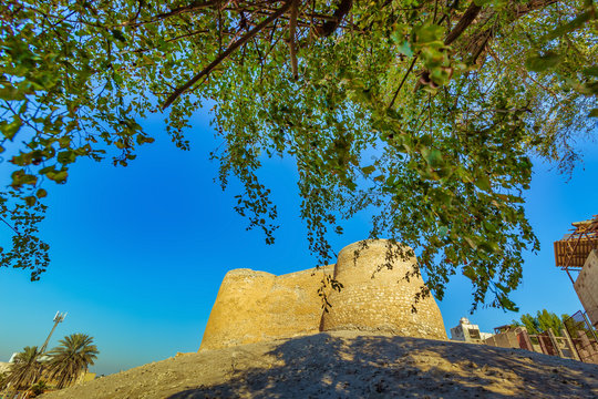 Tarout Castle, Qatif, Saudi Arabia in blue sky background