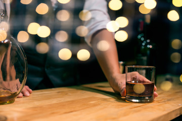 woman with glass of wine