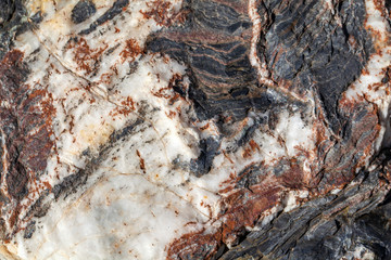 Granite stone texture with fine grain of white broken lines