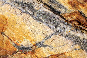 Granite stone texture with fine grain of white broken lines