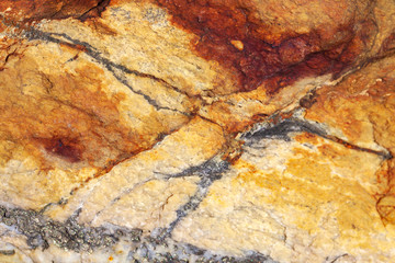 Granite stone texture with fine grain of white broken lines