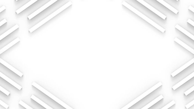 loopable movement of white parallel panel bar board wall and floor footage background.