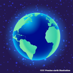 Fototapeta na wymiar 高精細　地球のイラストレーション　立体　球体　資料　地図データ　社会　国
