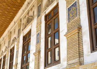Fototapeta na wymiar Renovated Masoudieh historic mansion from Qajar dynasty, built in 1879, Tehran, Iran