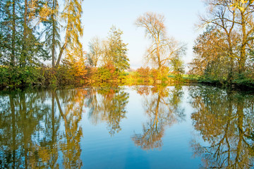 small lake in Germany in autumn