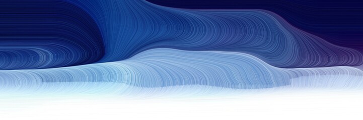 contemporary waves illustration with midnight blue, lavender blue and sky blue color