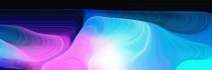 modern soft swirl waves background design with very dark blue, plum and medium turquoise color