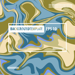 Luxury Blue Gold Marble Liquid Background Vector Template