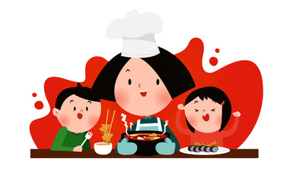 Korean Snack time with family