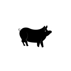 Pig silhouette icon vector illustration