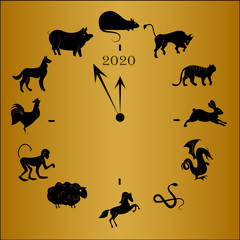 Animals of the eastern horoscope vector illustration