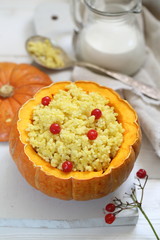 millet porridge with milk