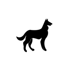 Dog silhouette icon vector illustration