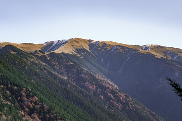 Obraz premium Landscape of the tops of majestic mountains
