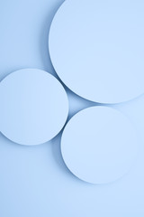 Paper circle banner with drop shadows. 3d rendering.