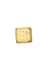 Closeup Biscuits isolated on white background with copy space