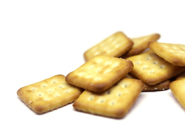 Closeup Biscuits isolated on white background