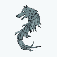 Illustration of acient dacian coat of arms. Dacia symbol