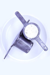 Top view Molded brass murukku maker or chakli making machine