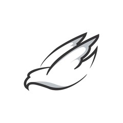 flying eagle design vector premium