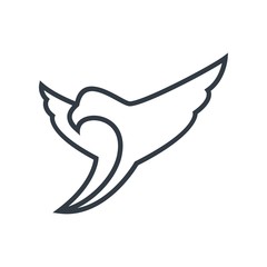 flying eagle design vector premium