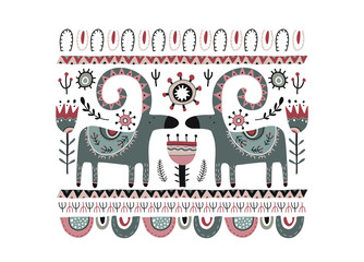 Vector greeting card, poster in scandinavian style © Andrei
