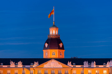 Karlsruhe, Schloss und Schlossturm.