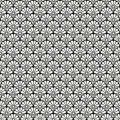 Seamless Art Deco decorative scallop pattern background