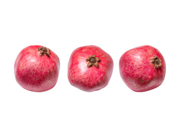 Group of red garnets on white background, isolated