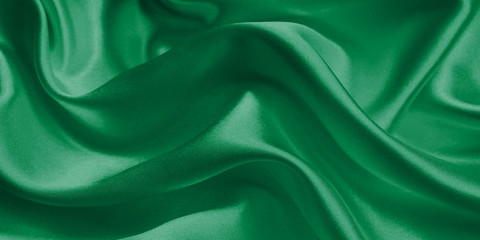 Libya Old Flag. Waving Rippled Flags. 3D Realistic Background Illustration in Silk Fabric Texture