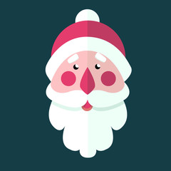christmas character santa claus icon , simple isolated vector illustration.