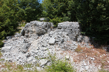Stone forest natural rock formation Monodendri Zagori Greece