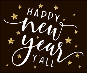 Christmas and New Year signs set white gold color on a black background for greeting cards, gift tags, emblems, New Years celebration, product promotion, web design and marketing material