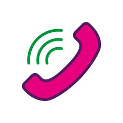 Phone icon vector design template on white background